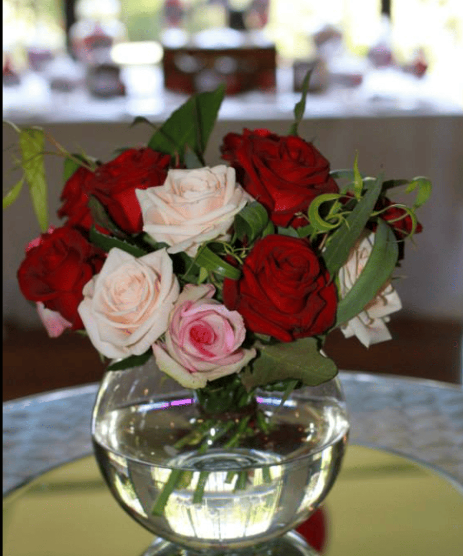 Guest Table Vased Centrepiece